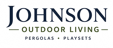 Johnson Outdoor Living logo; pergolas and playsets